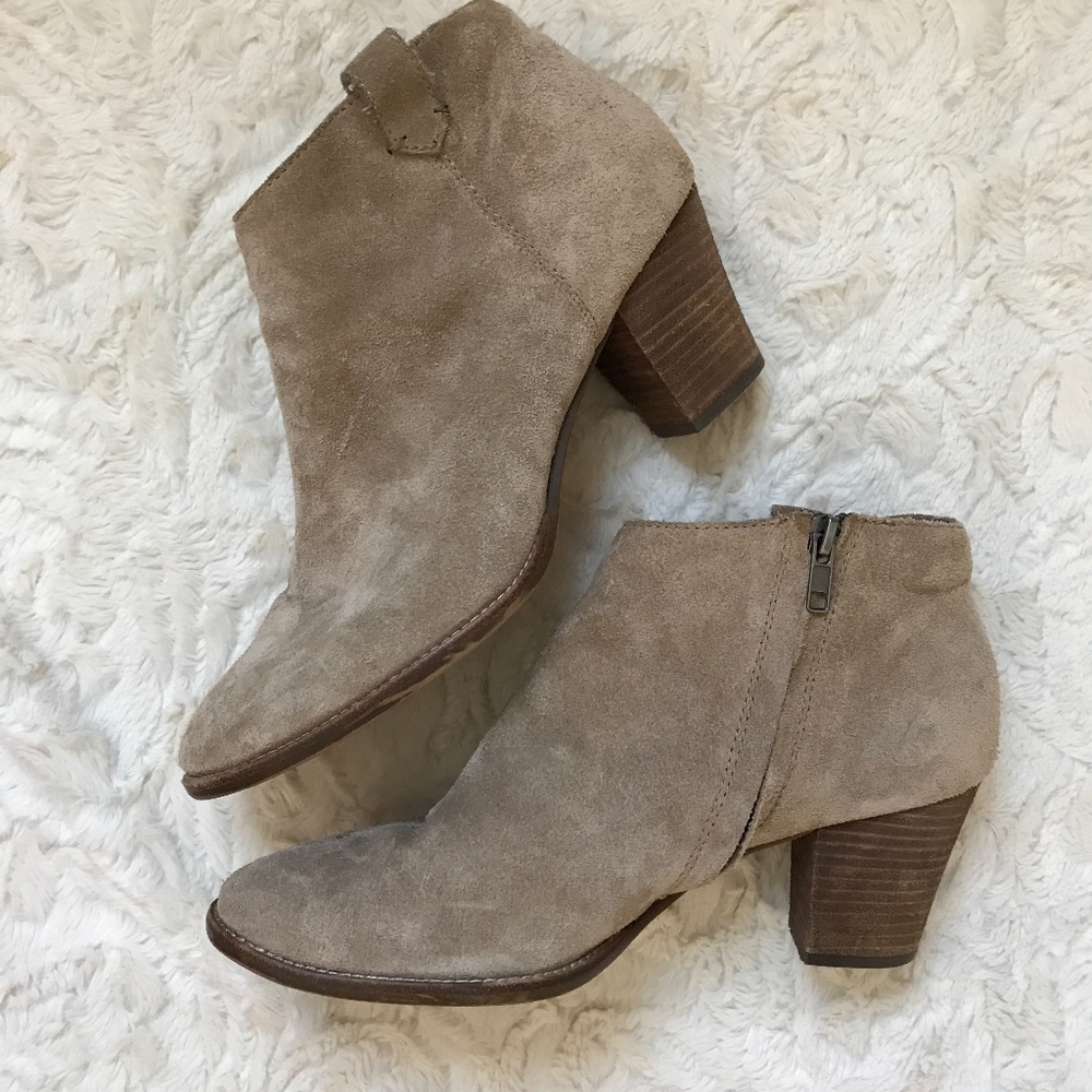 Madewell Suede Ankle Booties Size 9 Light Brown
